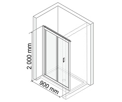 WasserKRAFT Душевая дверь Weser 78F04 – фотография-2